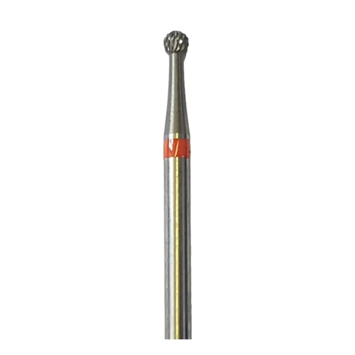 Bur E7120 Tungsten carbide - Abrasion and finishing of fine nails - Fine cross teeth - Ball shape - 2.3 mm - My Podologie