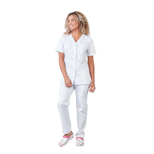 Gaia - Short-sleeved blouse - V-neck - Women - 70 cm - Phirejo