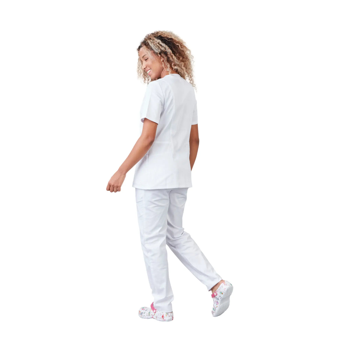 Gaia - Short-sleeved blouse - V-neck - Women - 70 cm - Phirejo