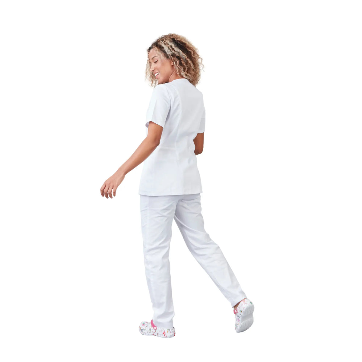 Gaia - Short-sleeved blouse - V-neck - Women - 70 cm - Phirejo
