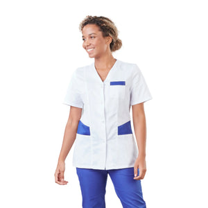 Gaia - Short-sleeved blouse - V-neck - Women - 70 cm - Phirejo