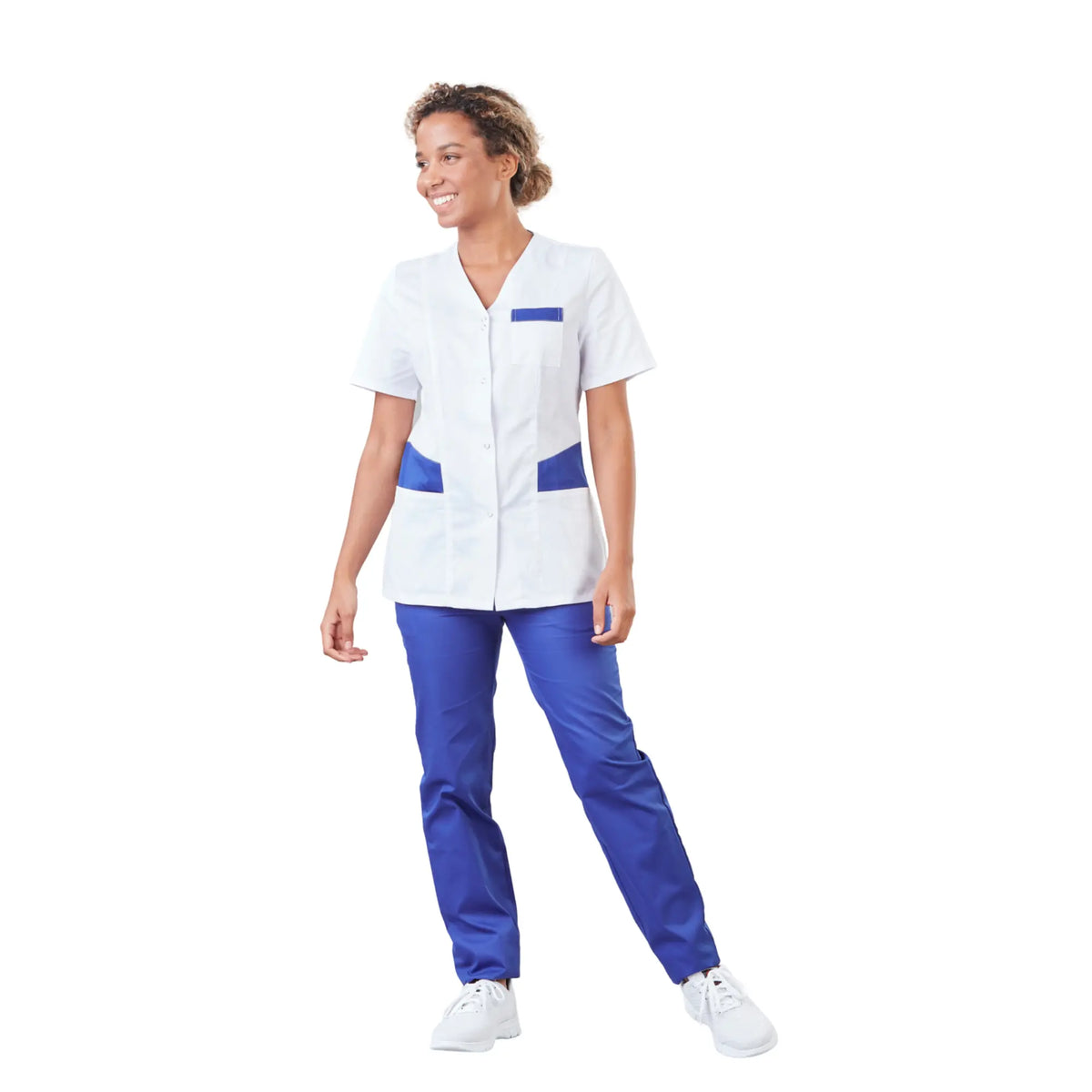 Gaia - Short-sleeved blouse - V-neck - Women - 70 cm - Phirejo