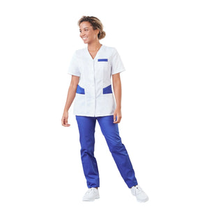 Gaia - Short-sleeved blouse - V-neck - Women - 70 cm - Phirejo