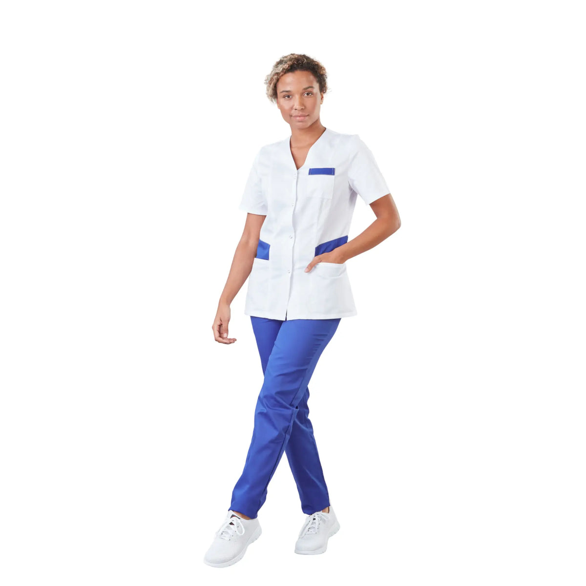 Gaia - Short-sleeved blouse - V-neck - Women - 70 cm - Phirejo