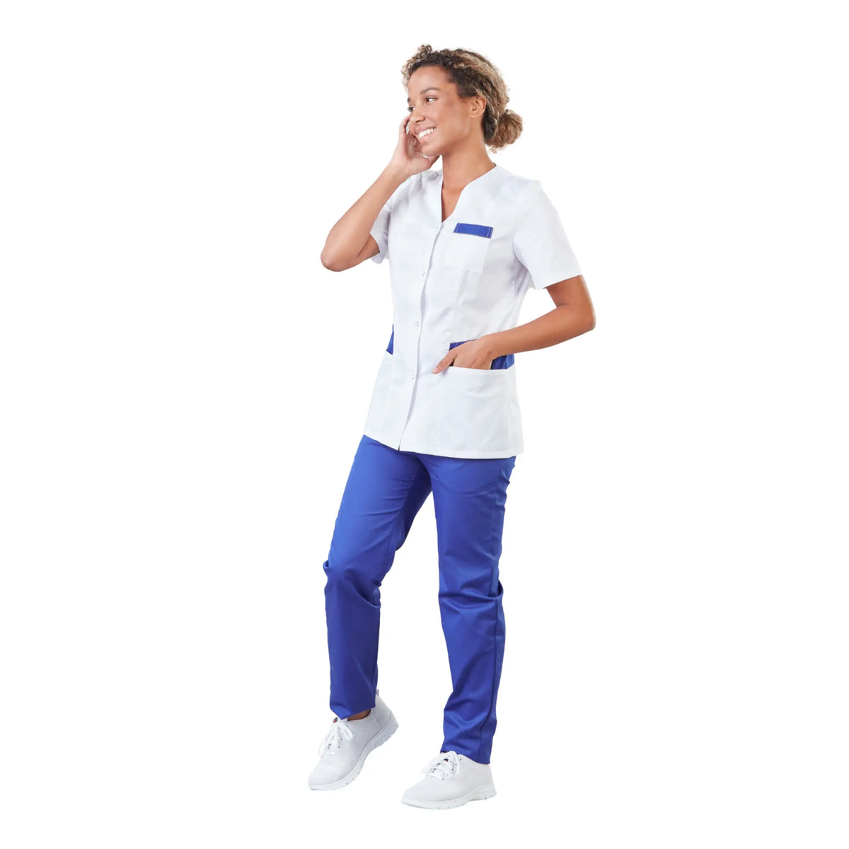 Gaia - Short-sleeved blouse - V-neck - Women - 70 cm - Phirejo
