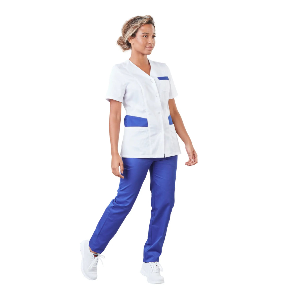Gaia - Short-sleeved blouse - V-neck - Women - 70 cm - Phirejo