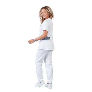 Gaia - Short-sleeved blouse - V-neck - Women - 70 cm - Phirejo