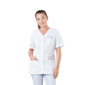 Gaia - Short-sleeved blouse - V-neck - Women - 70 cm - Phirejo