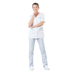 Gaia - Short-sleeved blouse - V-neck - Women - 70 cm - Phirejo
