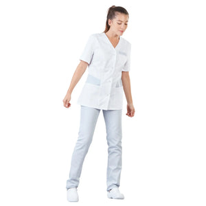 Gaia - Short-sleeved blouse - V-neck - Women - 70 cm - Phirejo