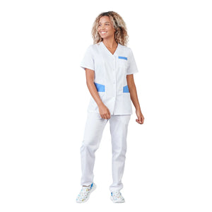 Gaia - Short-sleeved blouse - V-neck - Women - 70 cm - Phirejo