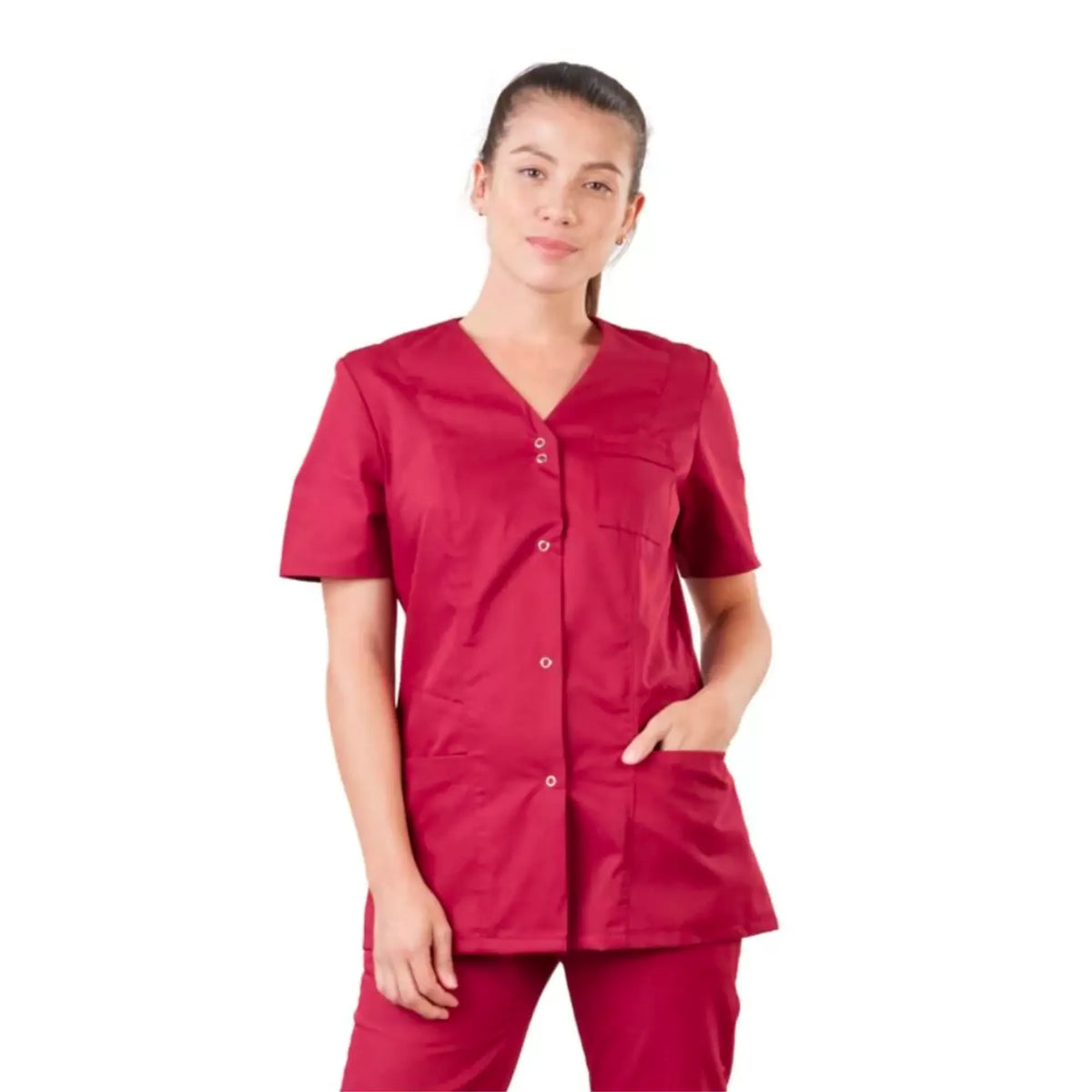 Gaia - Short-sleeved blouse - V-neck - Women - 70 cm - Phirejo
