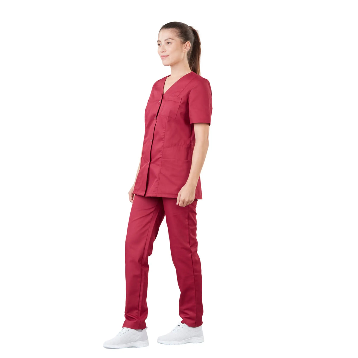 Gaia - Short-sleeved blouse - V-neck - Women - 70 cm - Phirejo