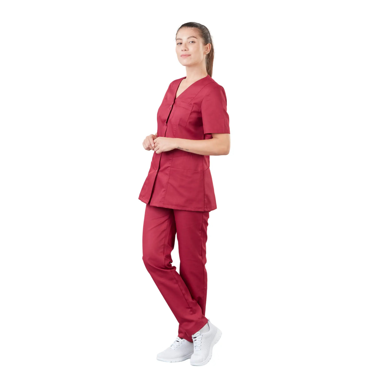 Gaia - Short-sleeved blouse - V-neck - Women - 70 cm - Phirejo