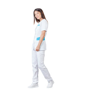 Gaia - Short-sleeved blouse - V-neck - Women - 70 cm - Phirejo
