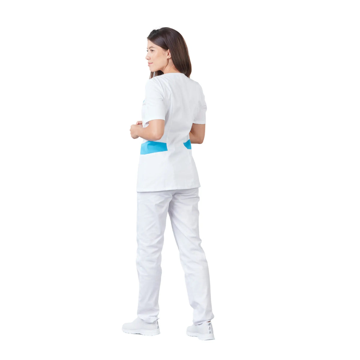 Gaia - Short-sleeved blouse - V-neck - Women - 70 cm - Phirejo