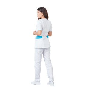 Gaia - Short-sleeved blouse - V-neck - Women - 70 cm - Phirejo