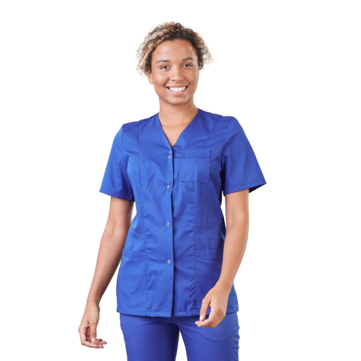 Gaia - Short-sleeved blouse - V-neck - Women - 70 cm - Phirejo