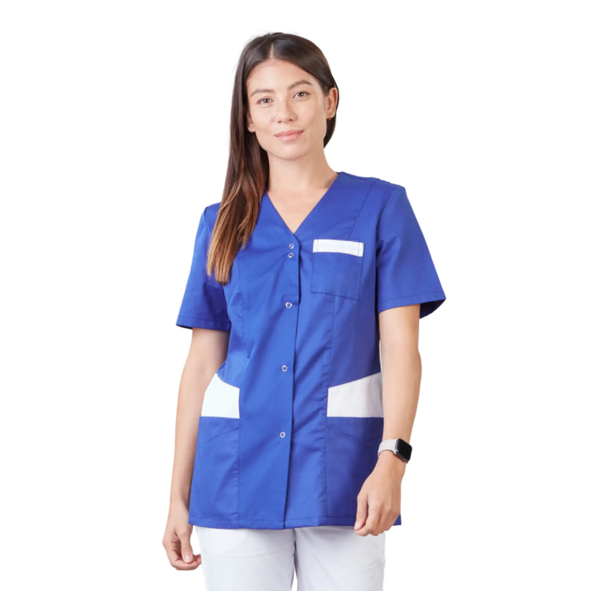 Gaia - Short-sleeved blouse - V-neck - Women - 70 cm - Phirejo