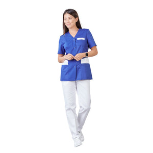 Gaia - Short-sleeved blouse - V-neck - Women - 70 cm - Phirejo
