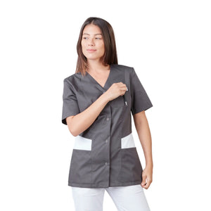 Gaia - Short-sleeved blouse - V-neck - Women - 70 cm - Phirejo