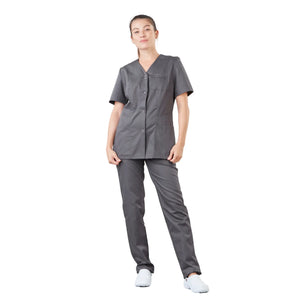 Gaia - Short-sleeved blouse - V-neck - Women - 70 cm - Phirejo