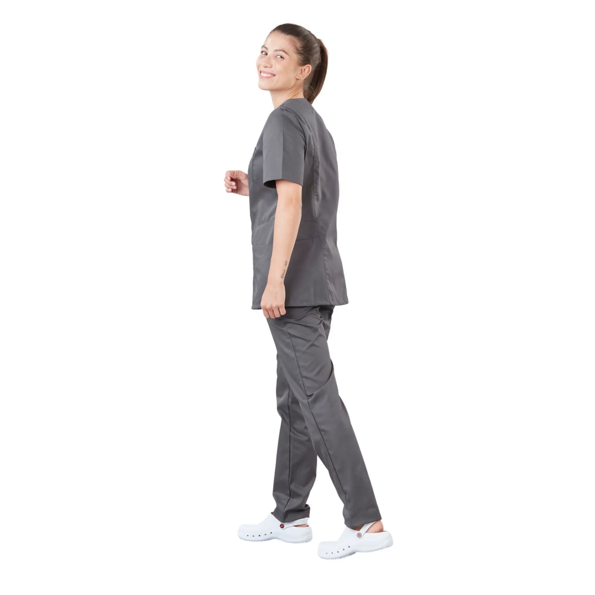 Gaia - Short-sleeved blouse - V-neck - Women - 70 cm - Phirejo