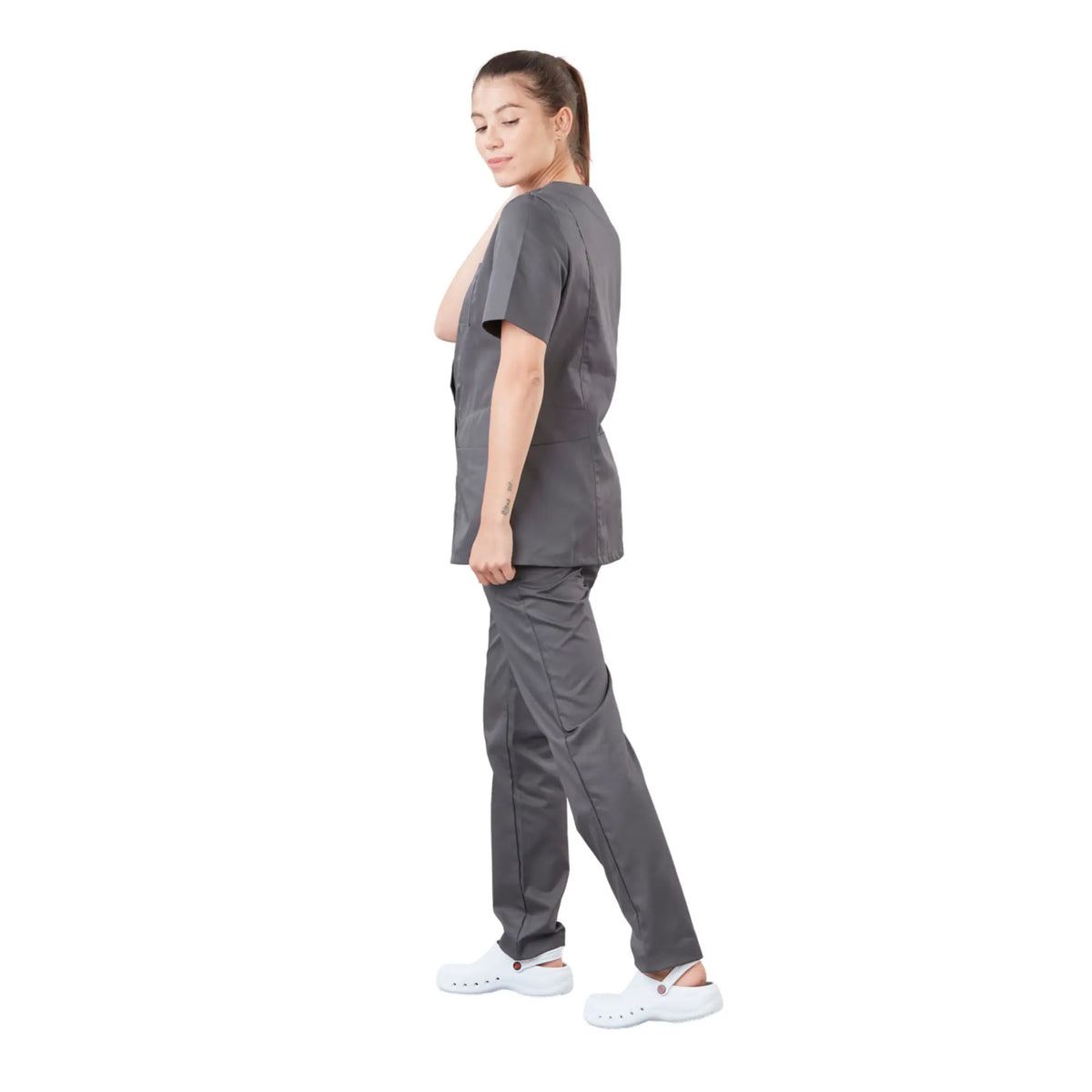 Gaia - Short-sleeved blouse - V-neck - Women - 70 cm - Phirejo