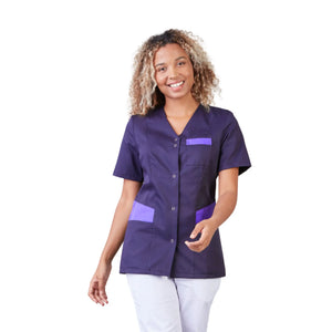 Gaia - Short-sleeved blouse - V-neck - Women - 70 cm - Phirejo