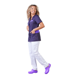 Gaia - Short-sleeved blouse - V-neck - Women - 70 cm - Phirejo