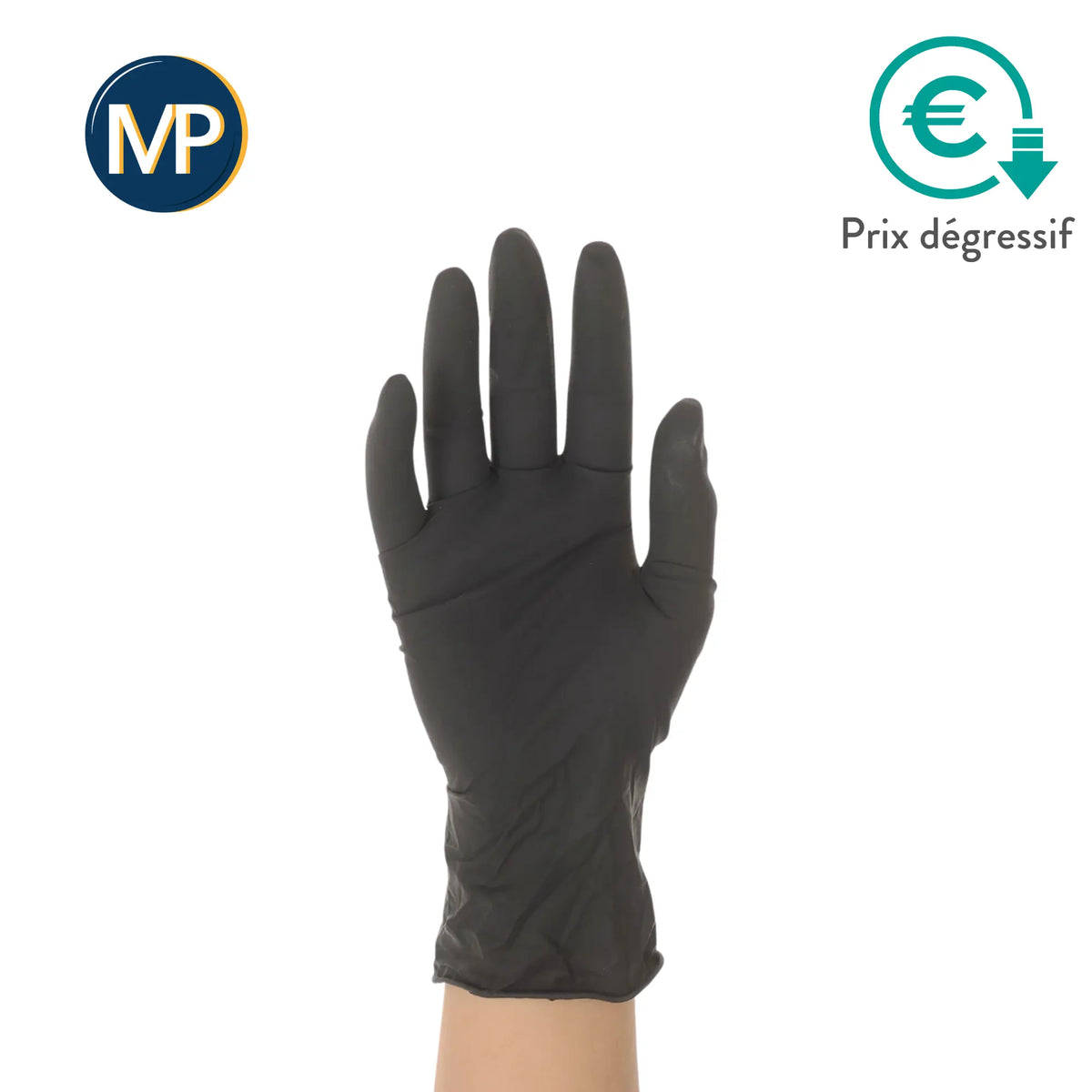 Examination Gloves - Black Latex - Powder-free - Box of 100 - My Podologie MP 