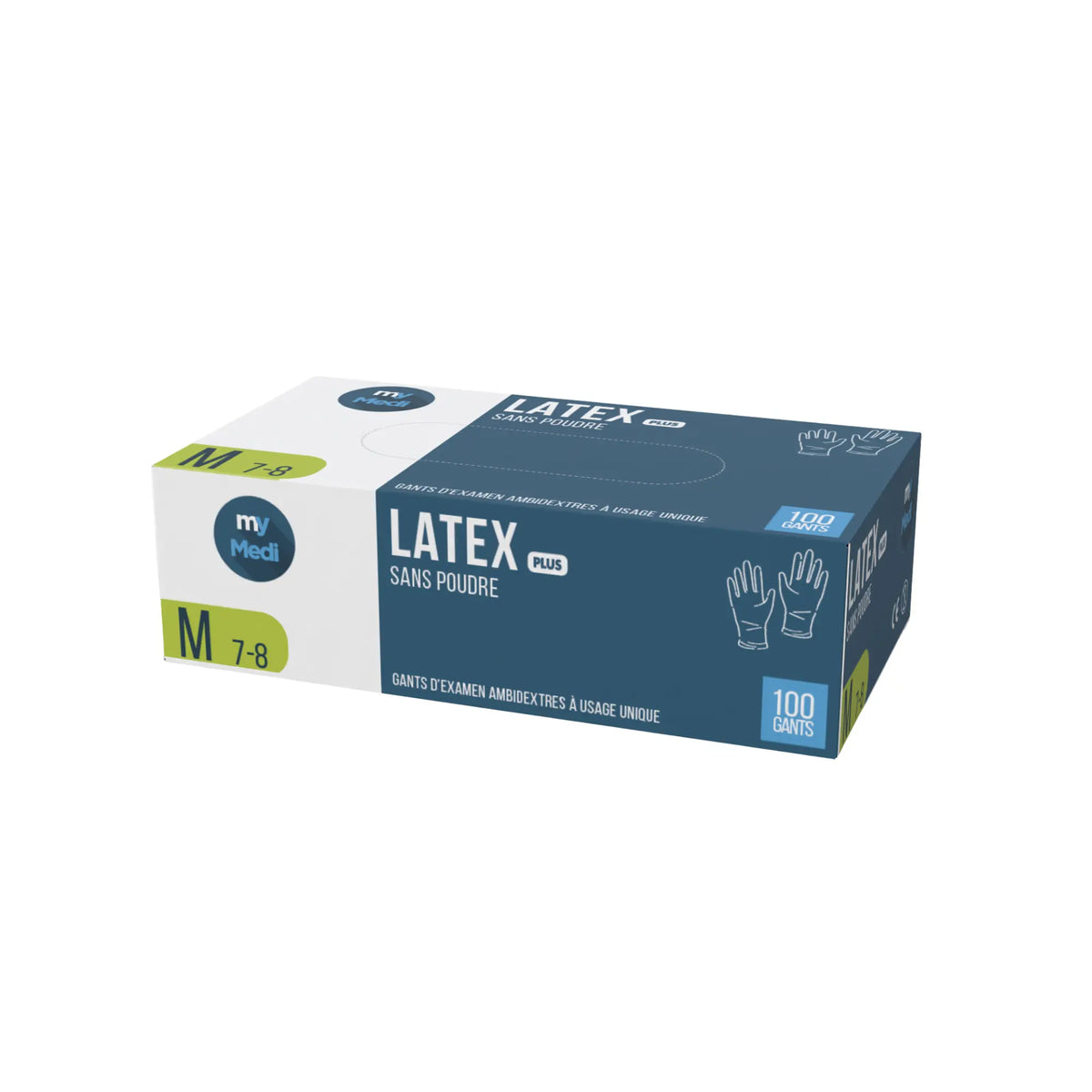 Gants d'examen - Latex - Sans poudre - Ambidextres - Boite de 100 - My Médical My Medical 
