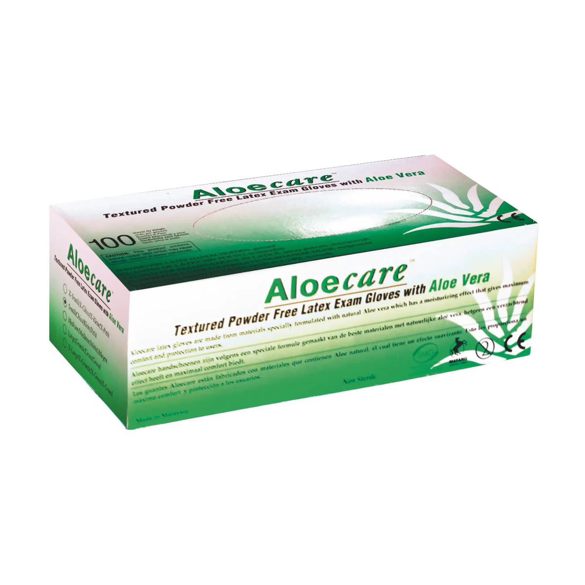 Examination gloves - Latex with Aloe Vera - Powder-free - Box of 100 - My Podologie MP 