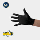 Gants d'examen - Nitrile Noir - Sans poudre - Boîte de 100 - My Podologie // Avec défaut