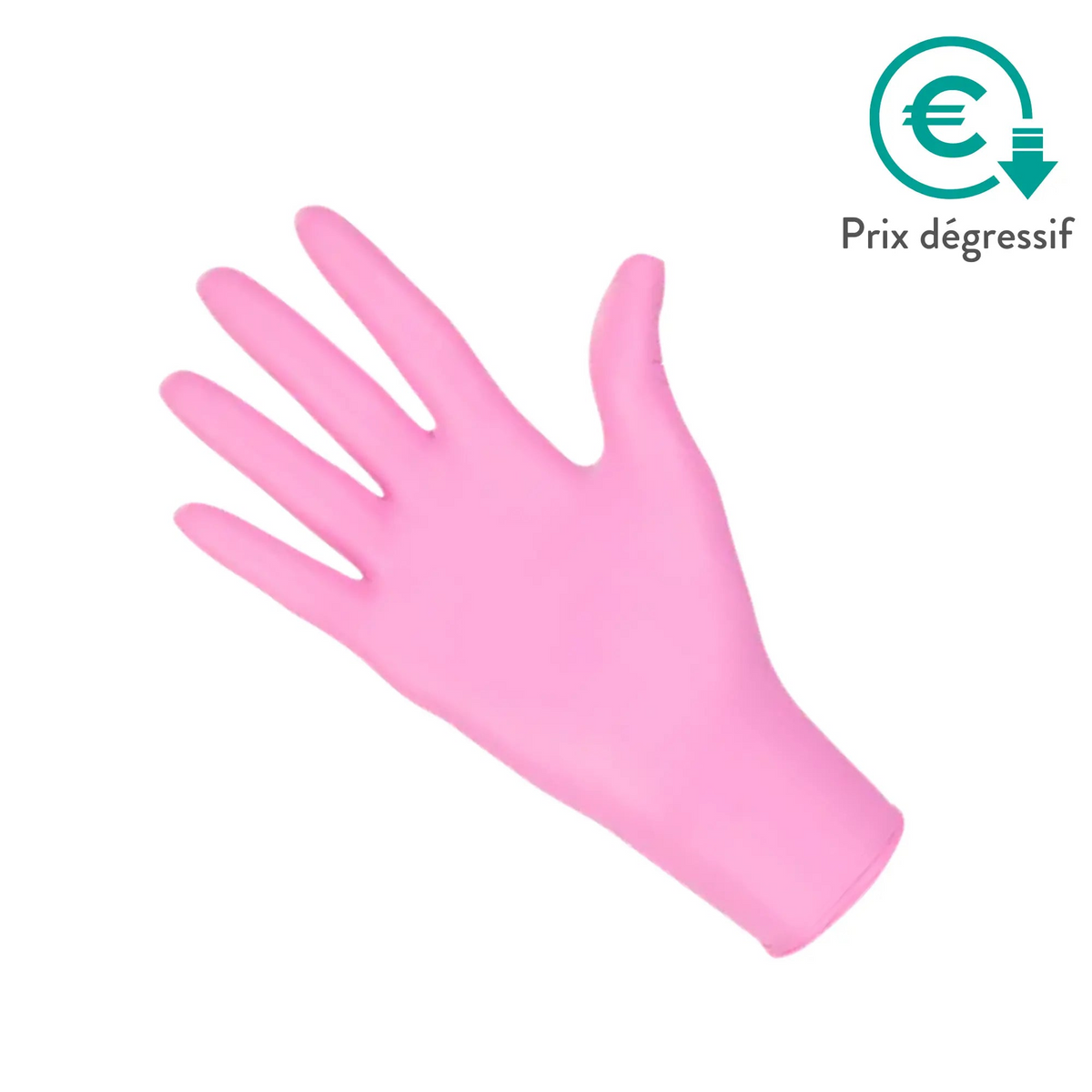 Examination gloves - Pink Nitrile - Powder free - Box of 100 - My Podologie MP 