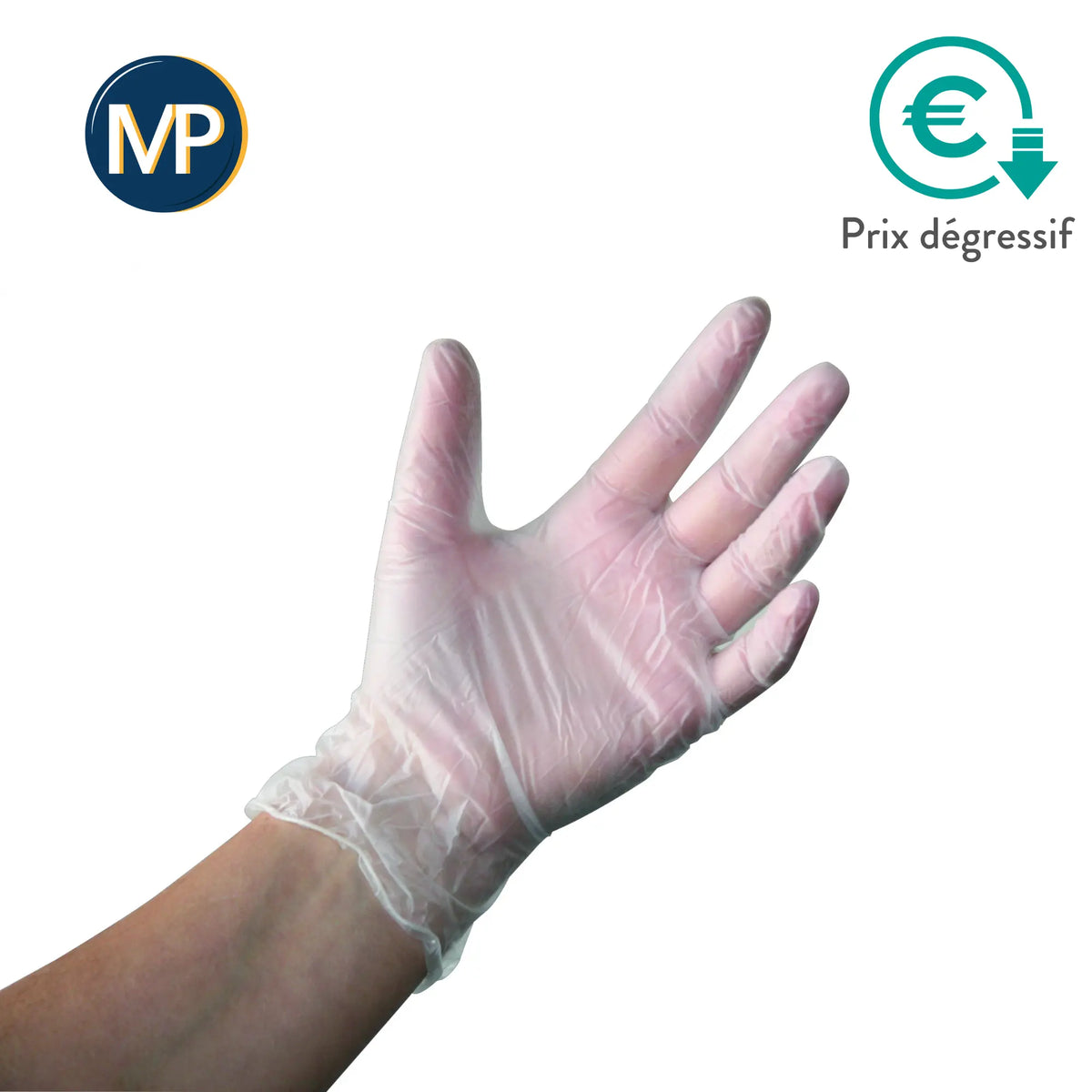 Examination gloves - Vinyl - Powder-free - Ambidextrous - Box of 100 - My Podologie - My Podologie