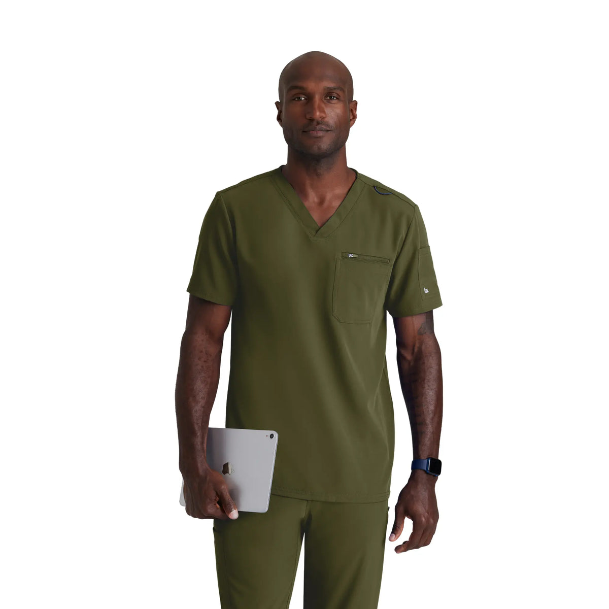 Geneva - V-Neck Tunic - Men - Barco Unify BARCO  Olive Green / XL
