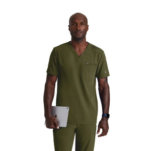 Geneva - V-Neck Tunic - Men - Barco Unify BARCO  Olive Green / XL