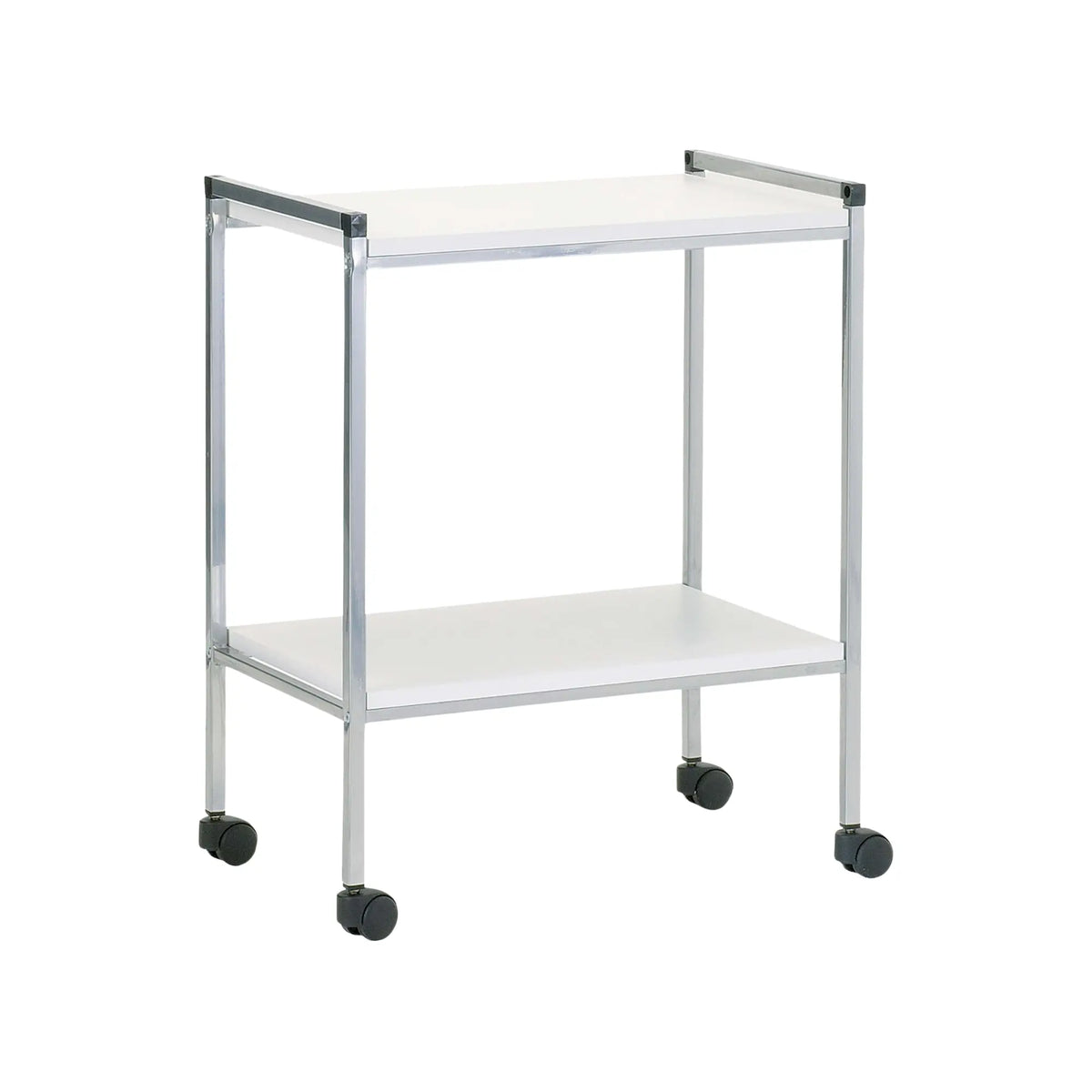 White laminated wood pedestal table - 2 trays - My Podologie