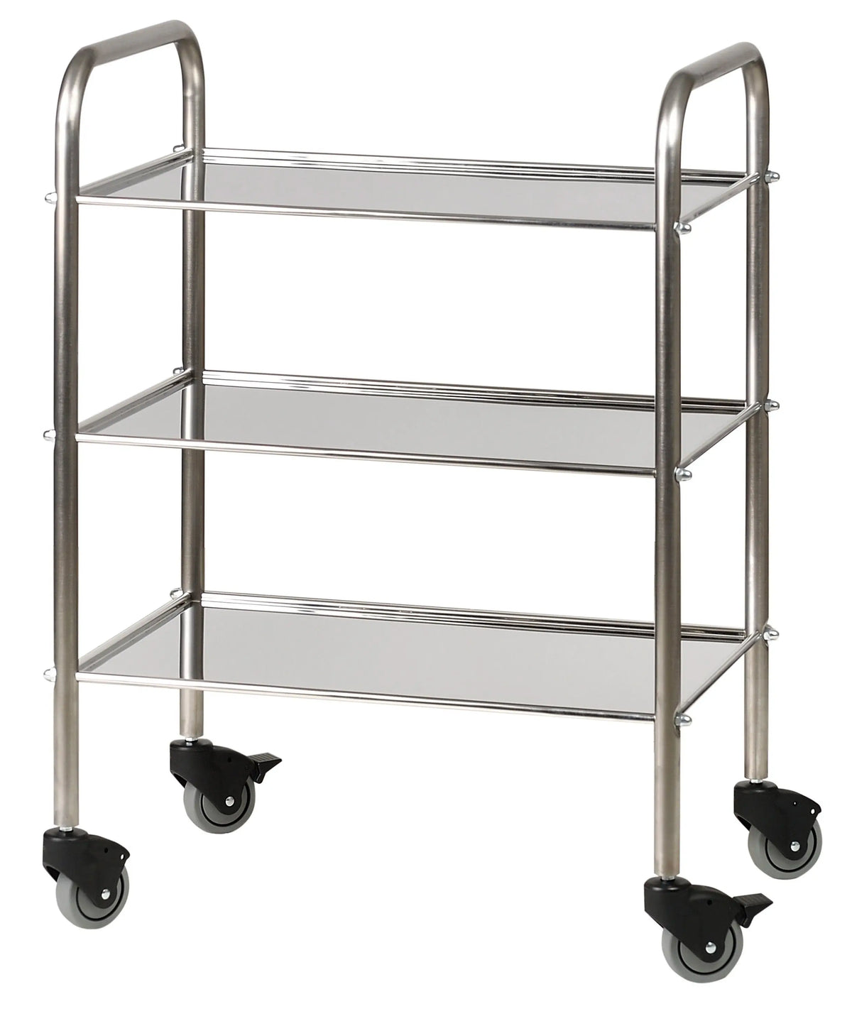 Stainless steel pedestal table - 3 shelves - 60 x 40 cm - My Podologie