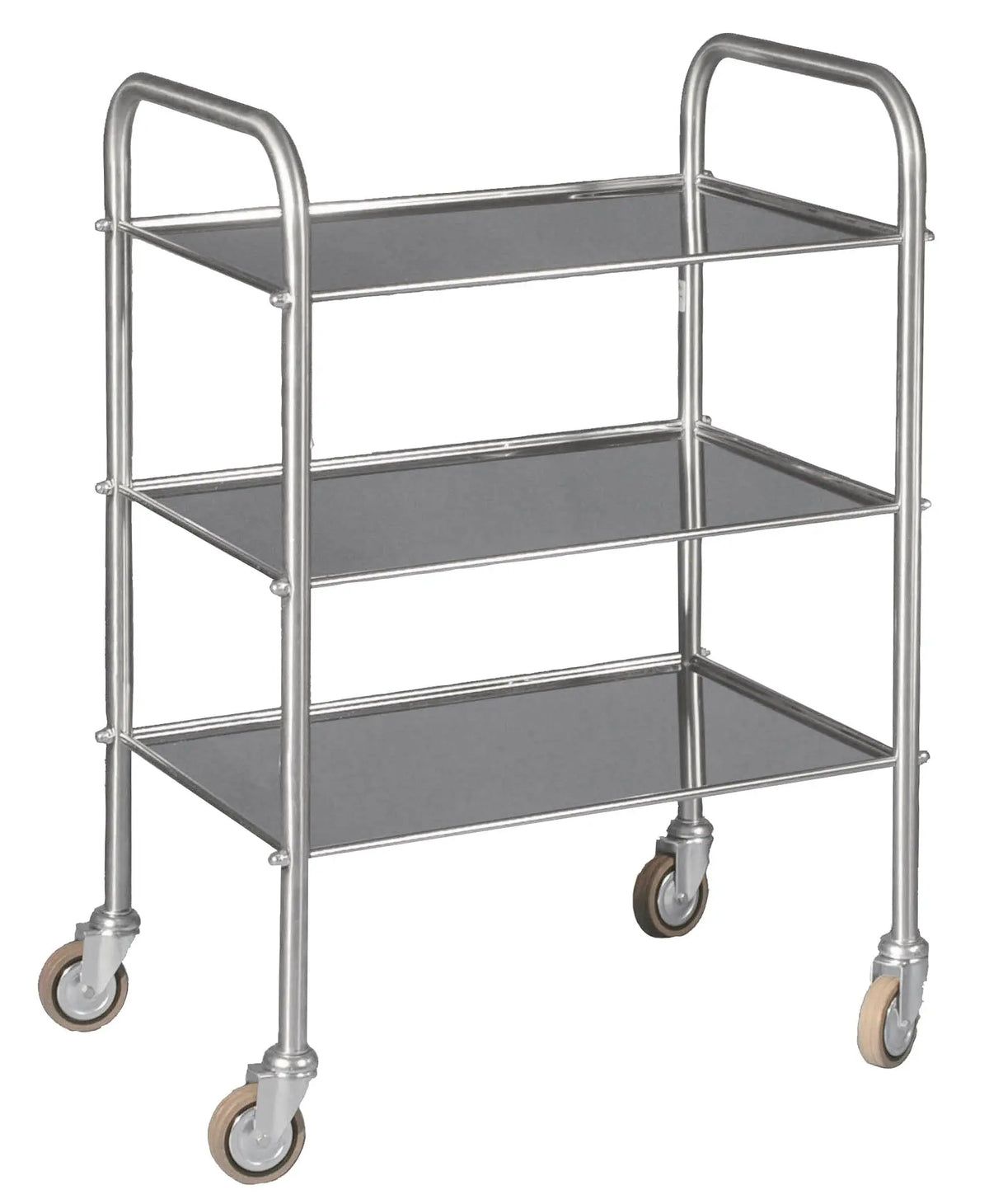 Stainless steel pedestal table - 3 shelves - 60 x 40 cm - My Podologie