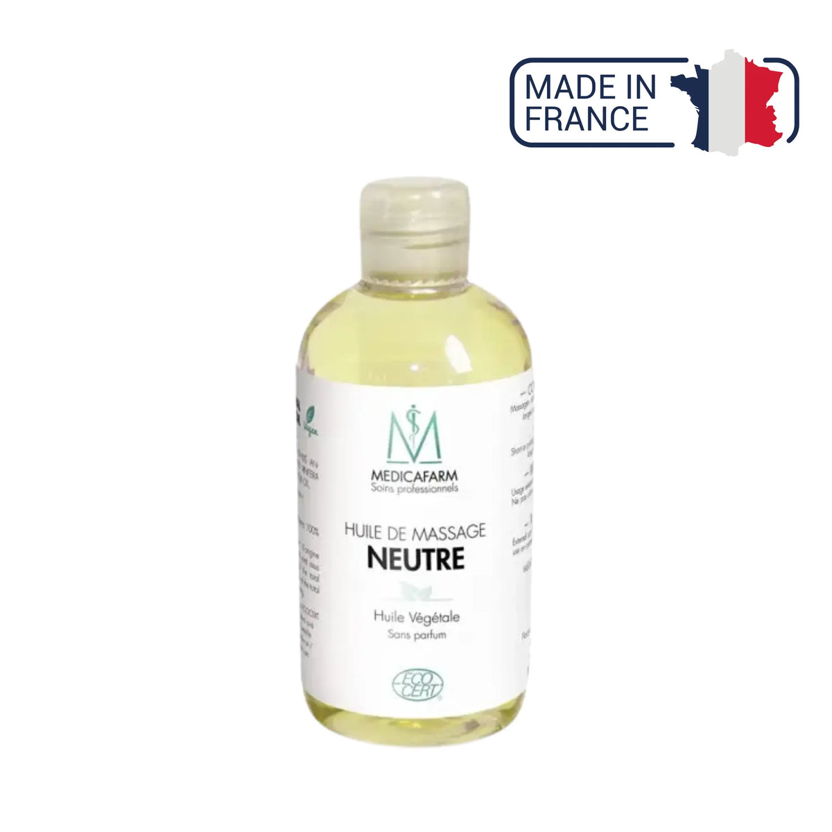 Neutral vegetable massage oil - Stop-drip bottle 250 ml - Medicafarm Medicafarm 
