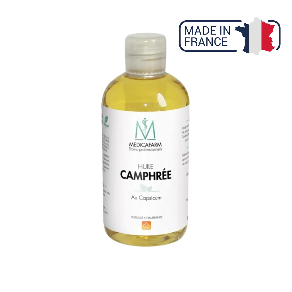 Care oil - Camphor - Heating - Stop-drip bottle 250 ml - Medicafarm Medicafarm 