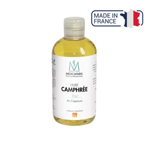 Care oil - Camphor - Heating - Stop-drip bottle 250 ml - Medicafarm Medicafarm 