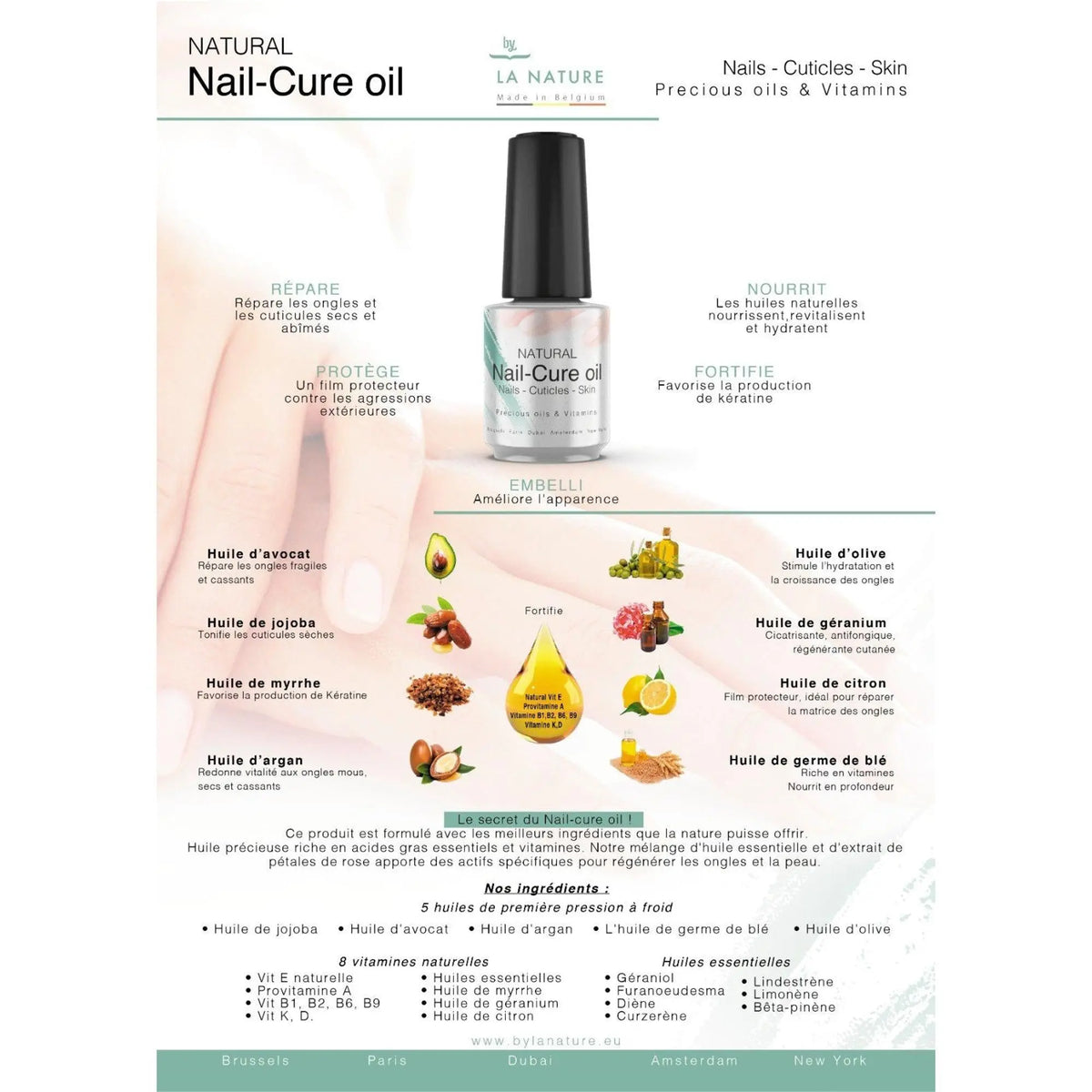 Nourishing oil for nails - By LA NATURE - My Podologie