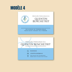 Printing & creation of My Podiatry business cards Model-4-500-cards