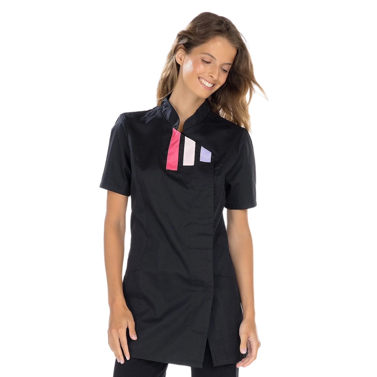 Inès - Blusa larga - Manga corta - Mujer - 105 cm 