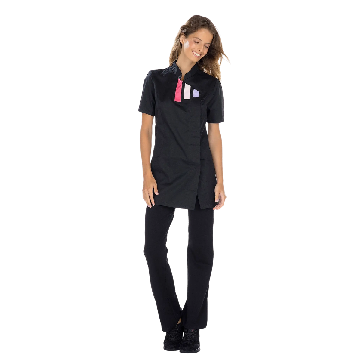 Inès - Blusa larga - Manga corta - Mujer - 105 cm 
