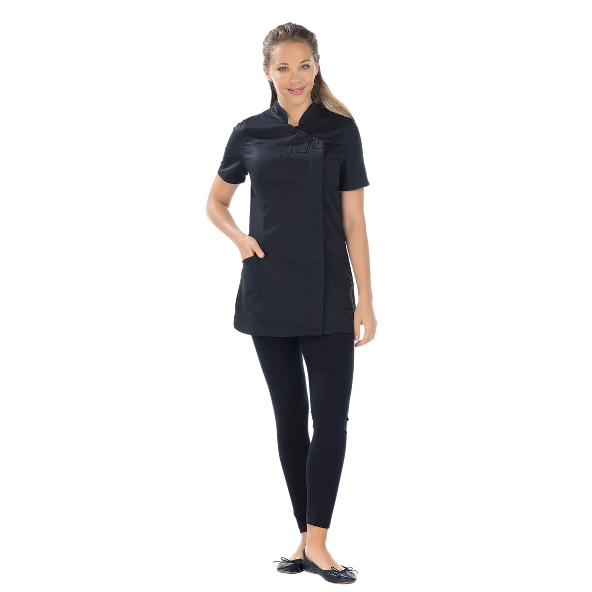 Inès - Blusa larga - Manga corta - Mujer - 105 cm 