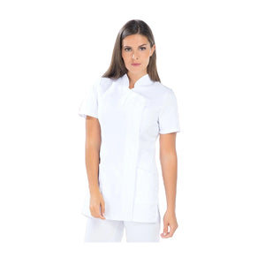 Inès - Blusa larga - Manga corta - Mujer - 105 cm My Blusa Sergé-Blanco-T6-XXXL